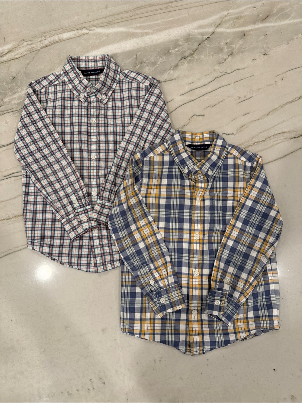 Janie & Jack Toddler Boys Plaid Button-Downs